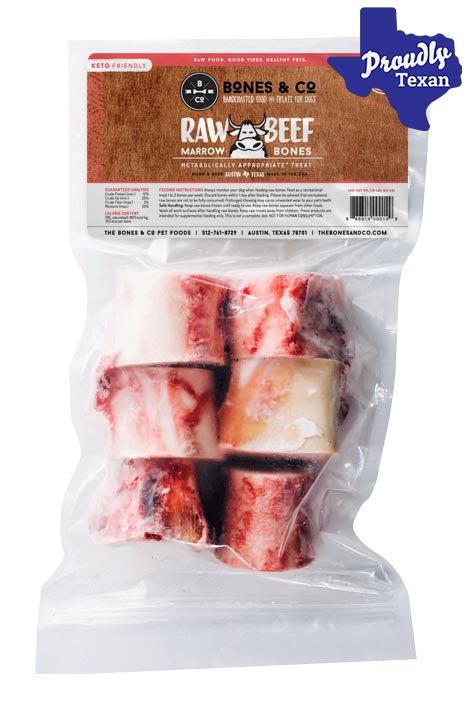 Bones and Raw Beef Marrow Bones Dog Treats, 2-inch in Austin