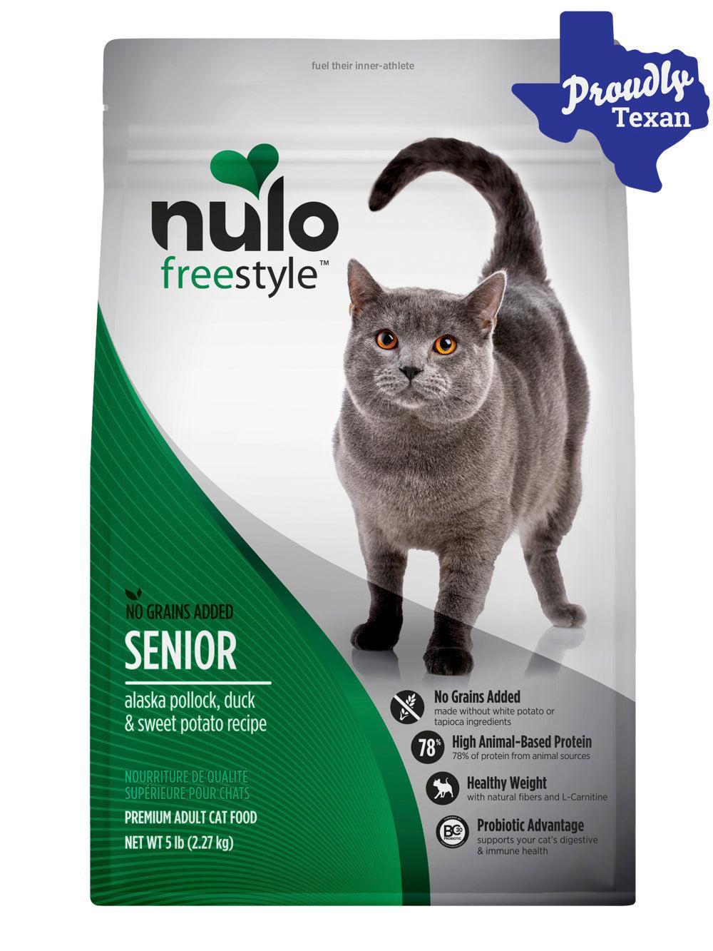 Nulo Freestyle Senior Dry Cat Food Alaska Pollock, Duck & Sweet Potato 12lb Nulo Freestyle Senior Dry Cat Food Alaska Pollock, Duck & Sweet Potato 12lb