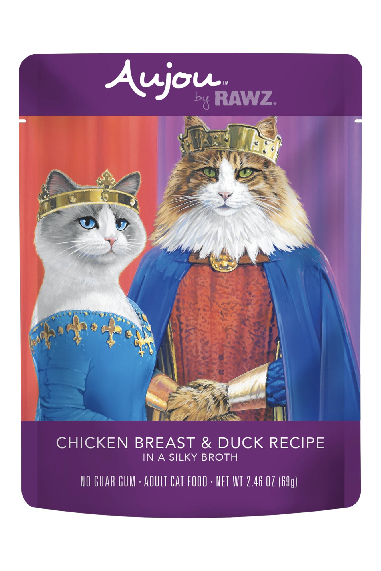 ゆであずき Rawz Aujou Chicken Breast & Duck Cat Food Pouch in Austin, Texas