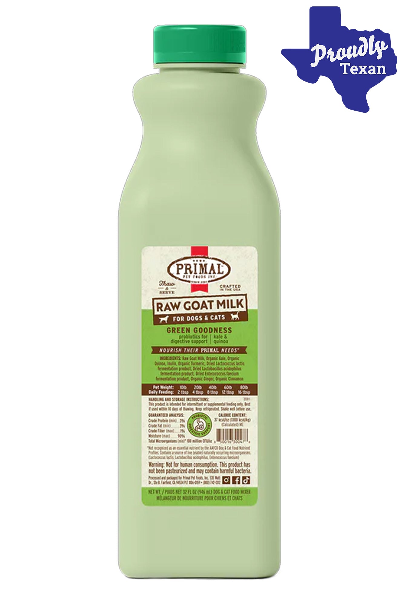 Primal Raw Goat Milk Green Goodness 32oz