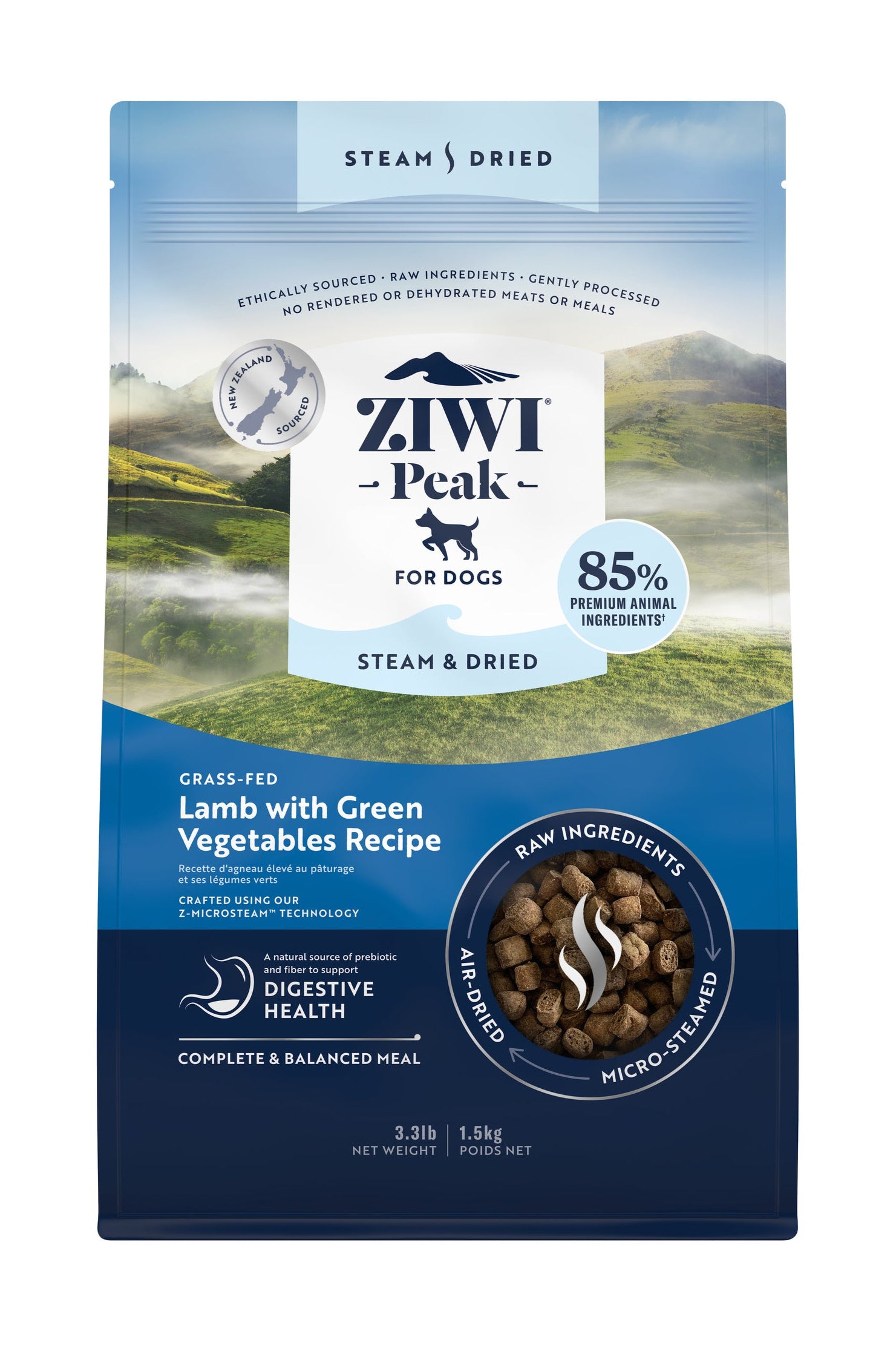 ZIWI Steam Dried Lamb with Green Vegetables Dog Food – Tomlinson's
