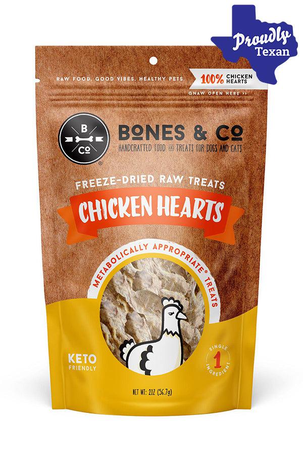 Bones Co Chicken Hearts Freeze-Dried Dog Treats in Austin, Texas