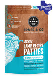 Bones and Co. Lickin' Lamb Patties Frozen Raw Dog Food