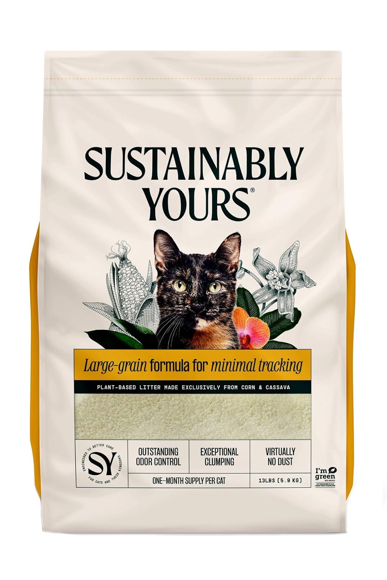 Sustainably Yours Multi-Cat Corn & Cassava Cat Litter