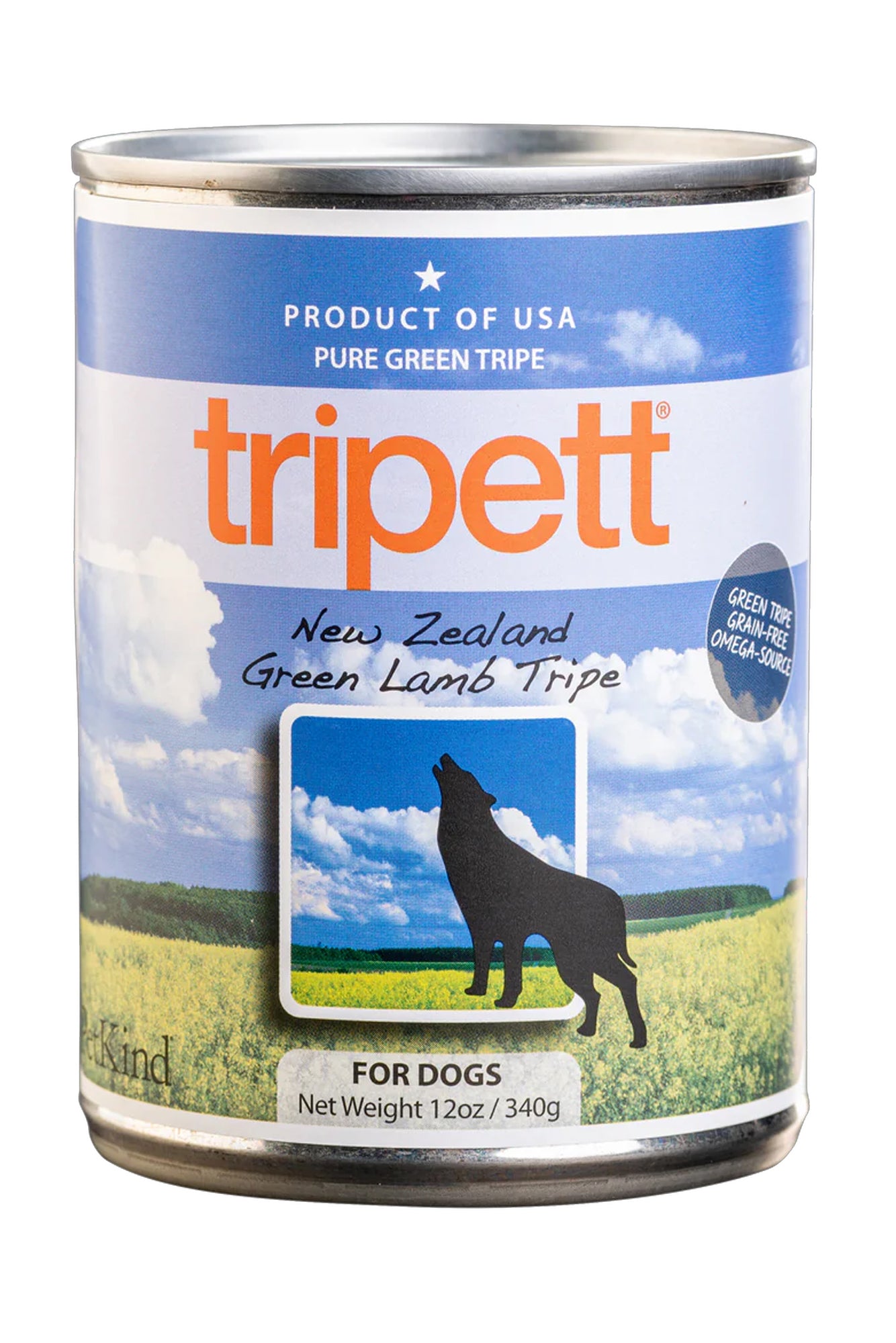 PetKind Tripett New Zealand Green Lamb Tripe Canned Dog Topper in
