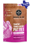 Bones and Co. Temptin' Turkey Patties Frozen Raw Dog Food