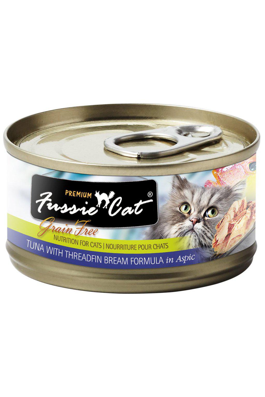 Fussie Cat Tuna with Threadfin Bream in Aspic Canned Cat Food in