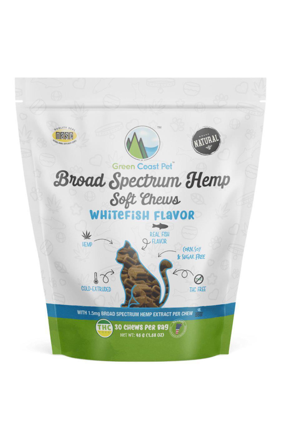 Green Coast Pet Whitefish Hemp Chew Cat Supplement in Austin