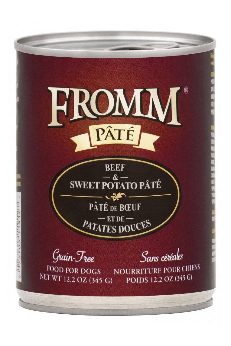 Fromm Pate Beef Sweet Potato Canned Dog Food in Austin, Texas