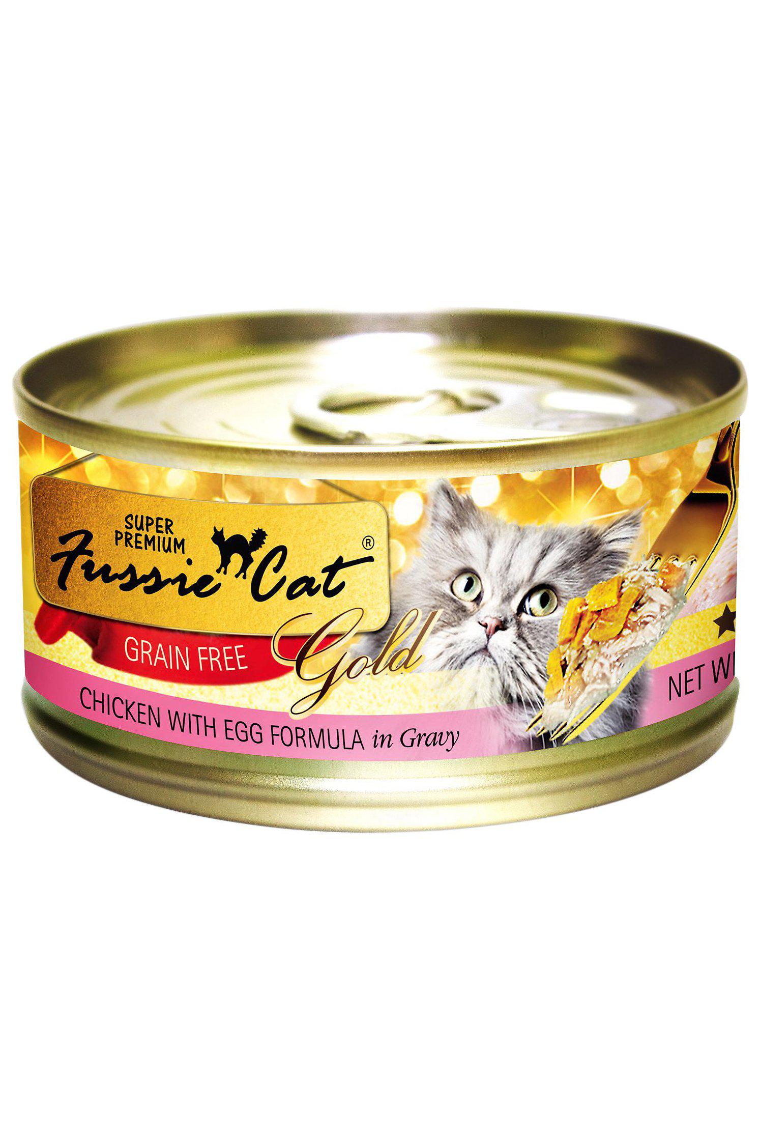 Cat food with top egg