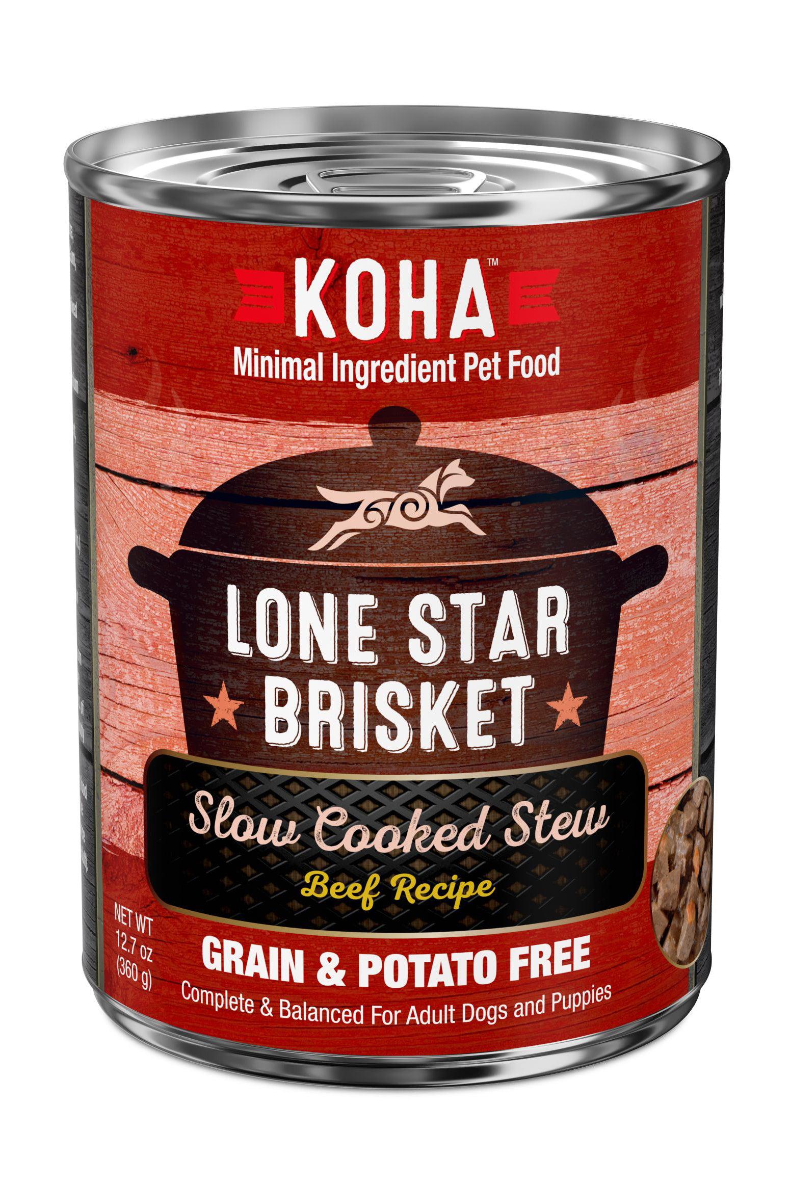 Koha Lone Star Brisket Slow Cooked Stew Wet Dog Food