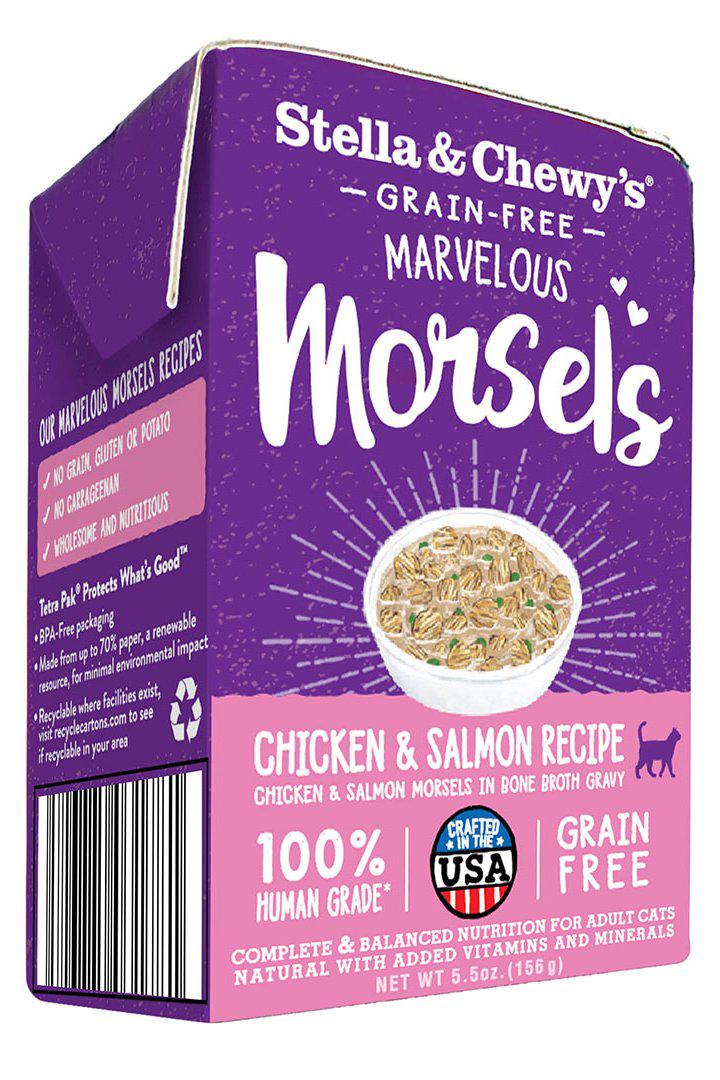 Stella and Chewy's Marvelous Chicken and Salmon Morsels Cat Food Tetra