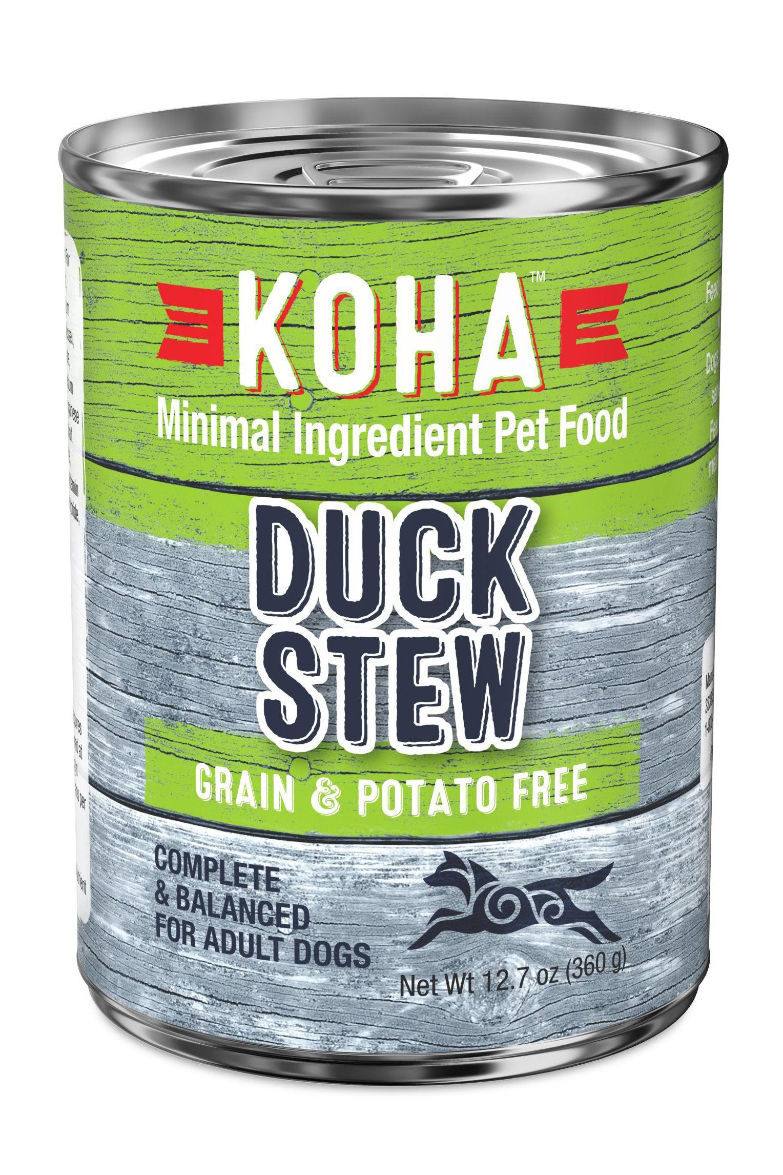 Koha Duck Stew Canned Dog Food in Austin Texas Tomlinson s Feed