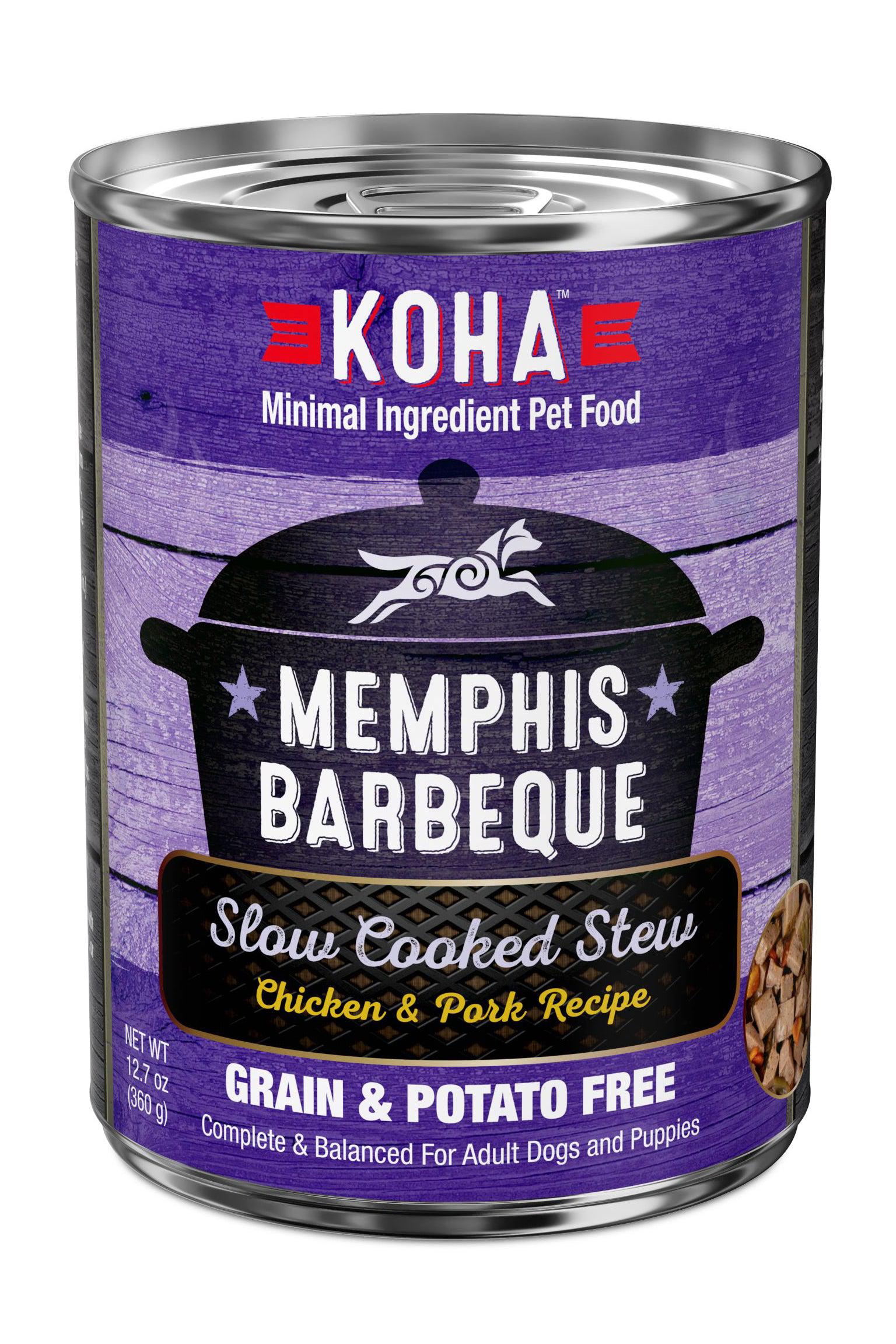 Koha Memphis BBQ Slow Cooked Stew with Chicken Pork Canned Dog