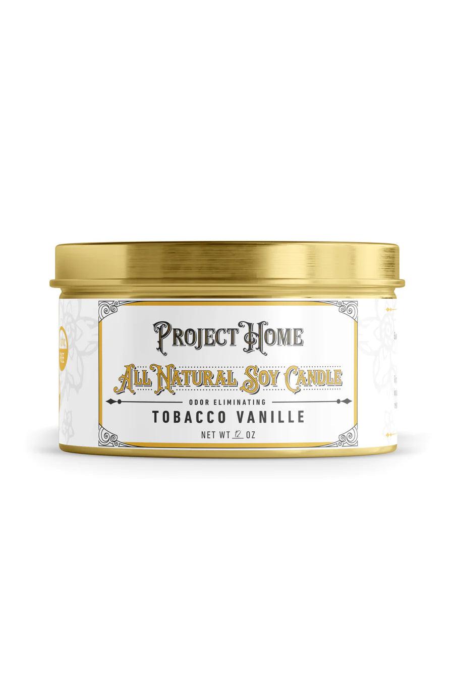 Project Sudz Tobacco Vanilla Soy and Essential Oil Candle / 6 oz