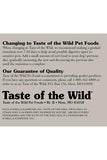 Taste of the Wild Wetlands Dry Dog Food Brand Information