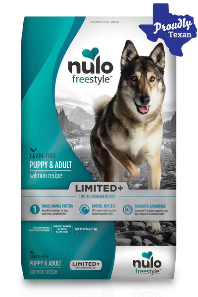 Nulo Freestyle Limited+ Salmon Puppy & Adult Dog Food in Austin