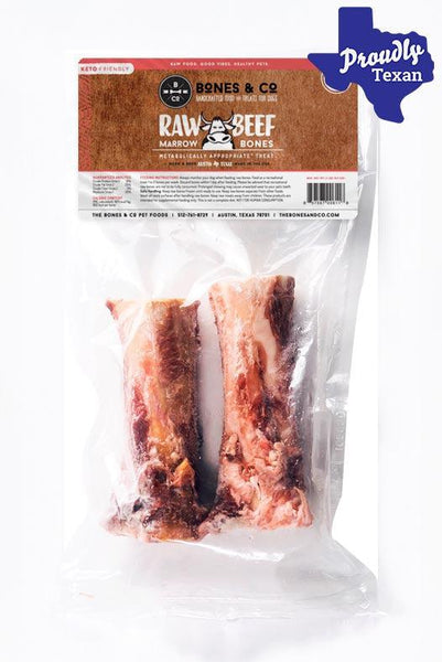 Bones and Raw Beef Marrow Bones Dog Treats, 6-inch in Austin