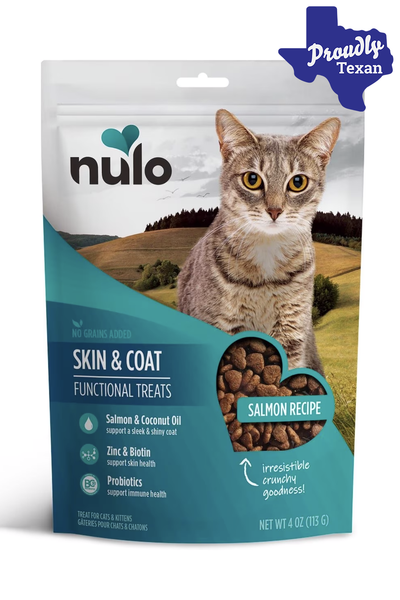 Nulo Salmon Skin Coat Crunchy Cat Treat in Austin Texas Tomlinson s Feed