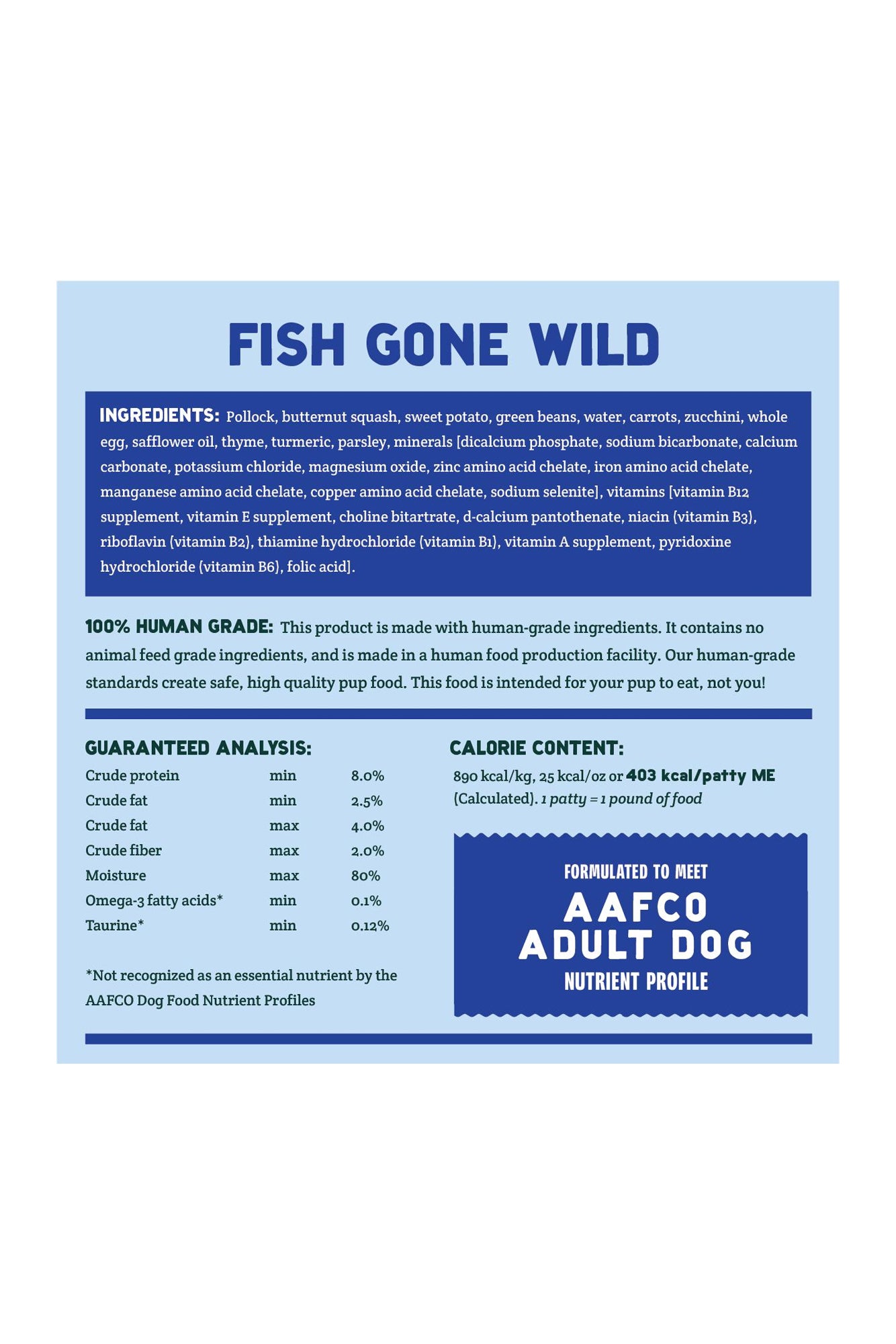 A Pup Above Fish Gone Wild Fresh Dog Food