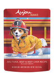 Rawz Aujou Aku Tuna, Beef, and Beef Liver Wet Dog Food Pouch