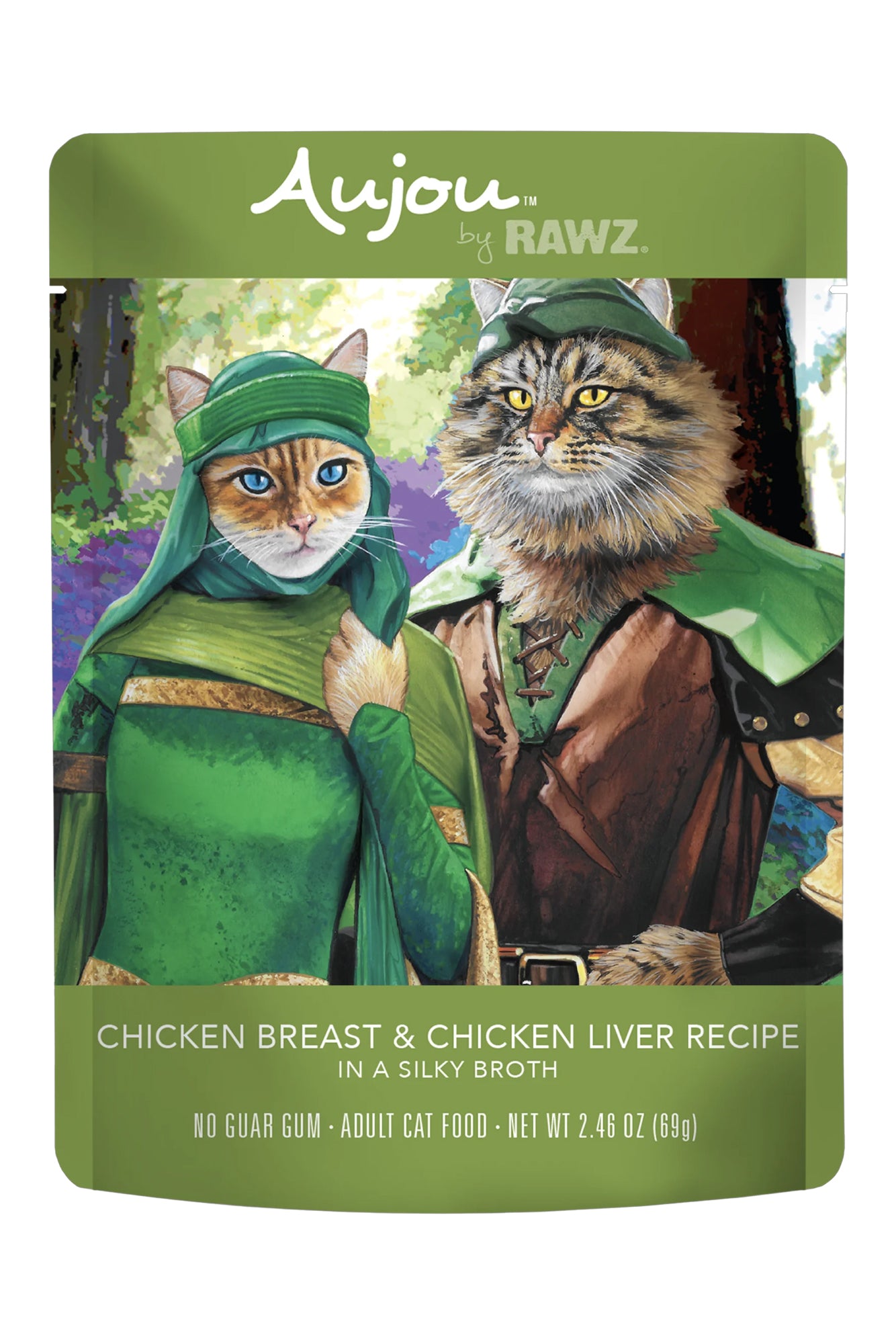 Rawz Aujou Chicken Breast & Chicken Liver Cat Food Pouch in Austin