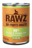 Rawz 96% Chicken and Chicken Liver Pate Wet Dog Food