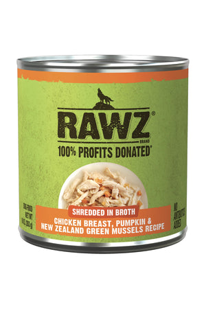 ドッグフード kazu RAWZ Shredded Chicken Pumpkin Green Mussels Canned Dog Food in