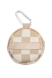 Cleverpup Snackpack Insulated Tan Checkerboard Treat Pouch