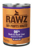 Rawz 96% Duck and Duck Liver Pate Wet Dog Food