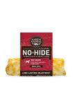 Earth Animal No-Hide Beef Chews, Small (4") - paper label wrapped around center of chew.