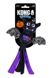 KONG Halloween Wubba Ballistic Purple Bat Dog Toy - with cardboard packaging