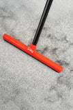 Lilly Brush Mighty Pet Hair Detailer and Handle - Front of Brush, Attached Handle, Removing Fur From Carpet