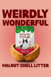 bag in big walnut shell with text "weirdly wonderful"