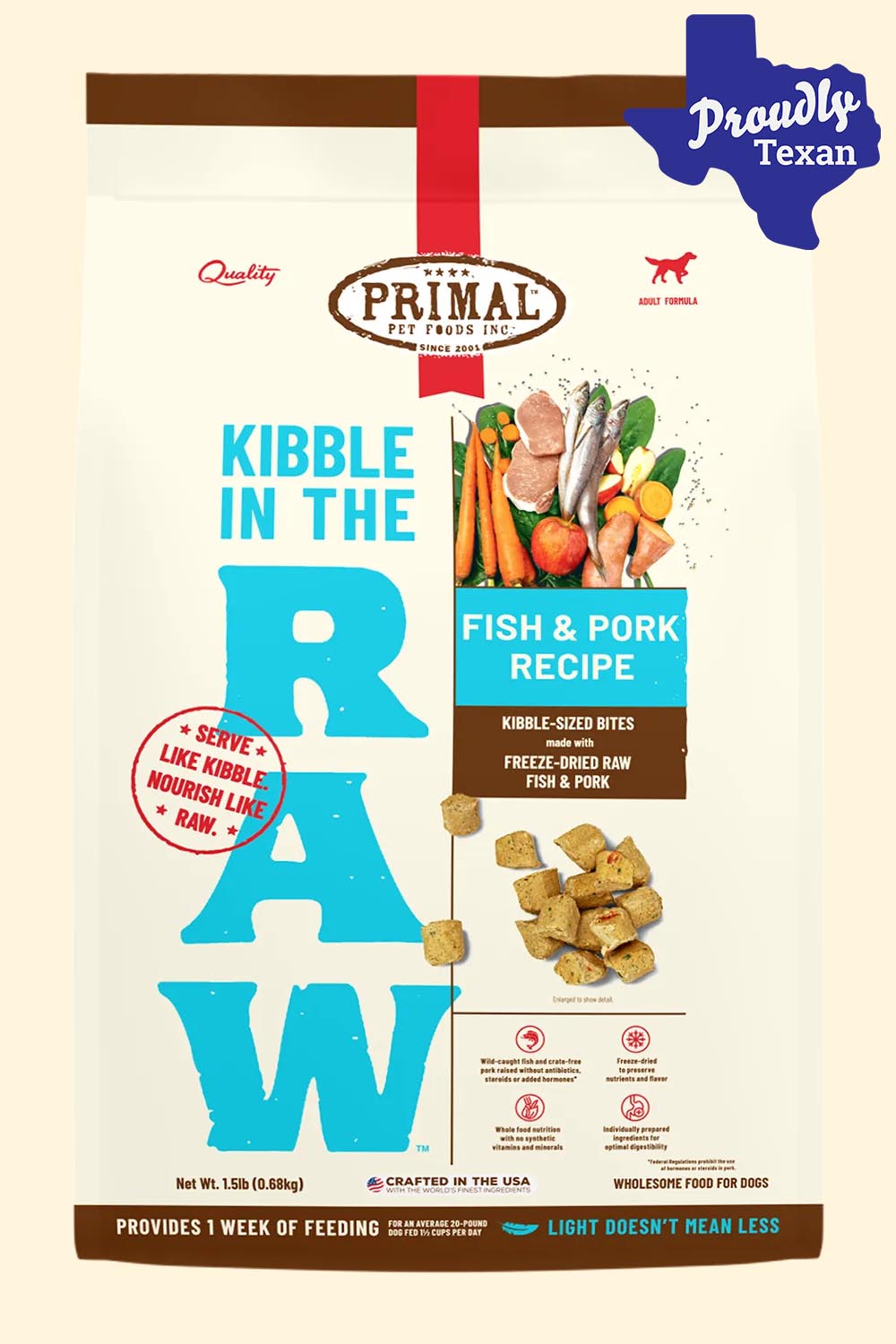 Primal Fish and Pork Kibble in the Raw Dry Dog Food in Austin, Texas ...