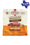 Primal Beef Frozen Freeze-Dried Dog Food (Nuggets), 14 oz - Front of Bag