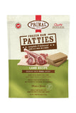 Primal Lamb Frozen Raw Dog Food (Patties), 6 lb - Front of Bag