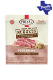 Primal Pork Frozen Raw Dog Food (Nuggets), 3 lb - Front of Bag
