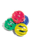 Spot Slotted Ball Cat Toy - Four Slotted Balls in Assorted Colors (Red, Green, Yellow, Blue)