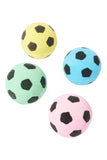 Spot Soccer Ball Cat Toy - Four Soccer Balls in Assorted Colors (Yellow, Green, Blue, Red)