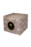 Sportpet Tan Folding Cat Cube with Bed