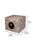 Sportpet Tan Folding Cat Cube with Bed