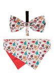 FuzzYard Tinsel Time Holiday Bandana Collar set