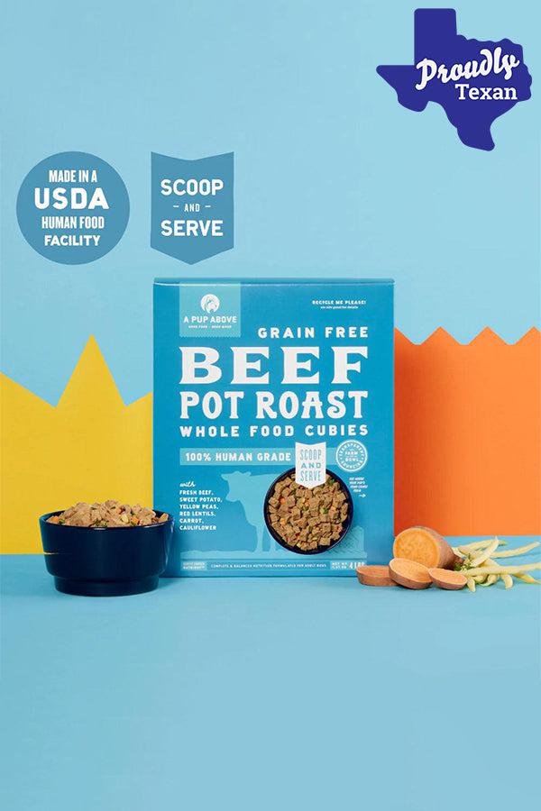 A Pup Above Beef Pot Roast Cubies Dog Food in Austin, Texas Tomlinson