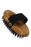 Bamboo Groom Curry Brush with Rubber Bristles