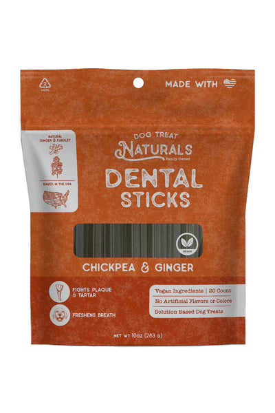 Dog Treat Naturals Chickpea and Ginger Dental Sticks in Austin