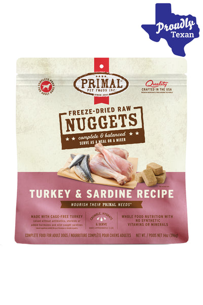 Primal Freeze Dried Nuggets Turkey Dog Food in Austin, Texas