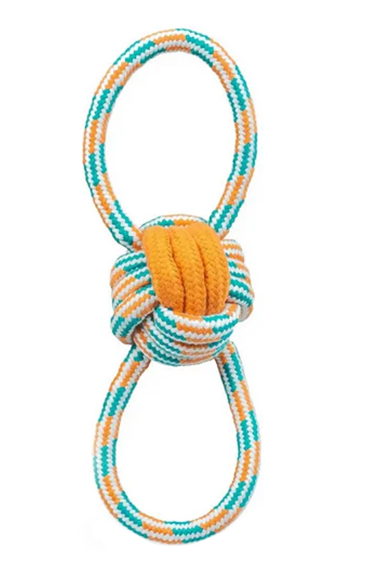 ThoozyPet Figure 8 Knot Ball Rope Dog Toy / Blue & Red