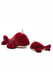 Hugglehounds Holiday Noel Narwhal Dog Toy