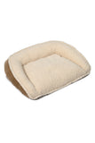 HuggleHounds Scout Perfect Khaki Bolster Dog Bed